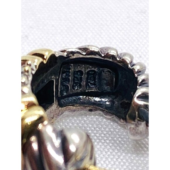 David Yurman Metro 18K 925 Single Replacement Earring Clip On Post - Picture 6 of 10